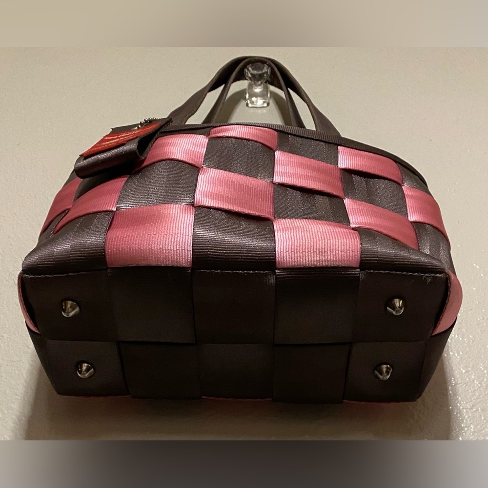 Harveys Seatbelt Bag Pink Brown Woven Tote Limited Edition 40/200 - Picture 6 of 8
